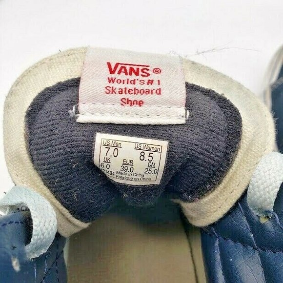 VANS Unisex Old Skool Sk8 Hi Suede Sneakers (Blue, Size Men's 7/ Womens 8.5) - Picture 8 of 8